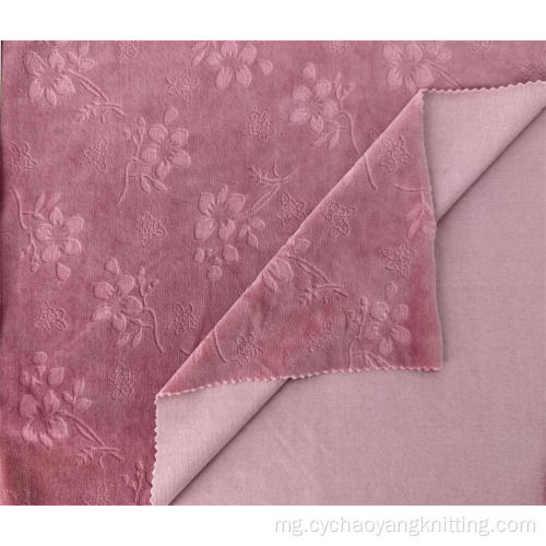 Jacquard Dark-Blue Velvet Fabric